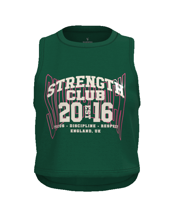 360° turntable video of a green sleeveless slogan t-shirt created in CLO3D for Silverback Gymwear, ideal for e-commerce