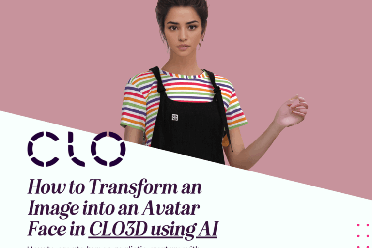 Watch tutorial on turning a real image into an Avatar face using AI in CLO3D