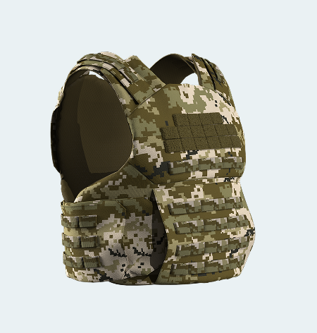CLO3D render of a tactical carrier system developed for Safeguard Armour to support body armour functionality and protection